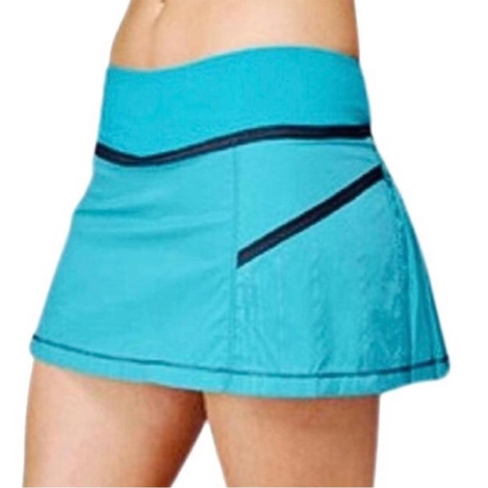Lululemon Run: Reflection Skirt Tennis Pickleball Running Skort Oasis Blue Sz 6